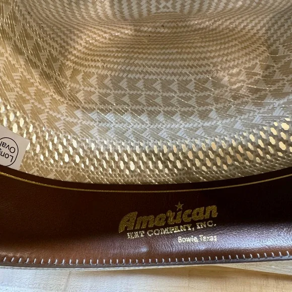 Cowboy’s Custom Greeley Hat Works Straw Rodeo American Hat Size 7 Long Oval
